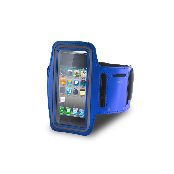 Husa Premium sport Armband, display 11.5 x 5 cm, pentru alergat/sala/fitness, albastru, negru - imagine 5